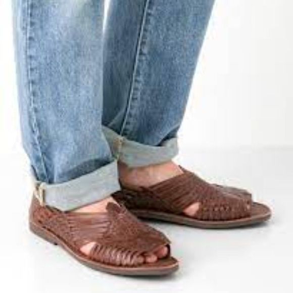 Chamula Open Toe GDL Huaraches Meg Brown NEW - Picture 1 of 9